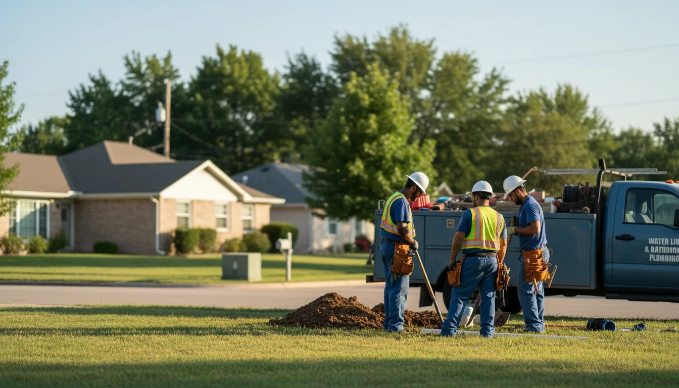 Residential water line and bathroom plumbing service in Blue Rapids, KS